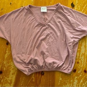 Muted Blush/Pink Shot Sleeve Top S